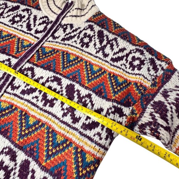 Sloan Rouge Southwestern Full Zip Cardigan Sz.XL Multi Knit Fair Isle Nordic - Picture 5 of 10